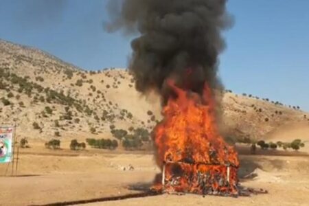 امحاء ۵۵ تن انواع مواد مخدر در کرمان