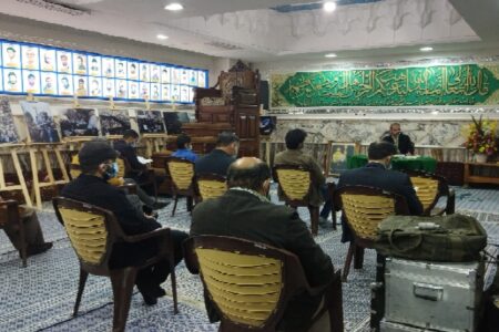 کرسی تلاوت قرآن در بیت‌الزهرا(س) بر پا شد+عکس