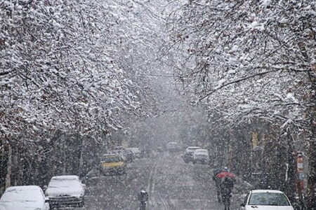 برف و باران در جاده‌های ۸ استان