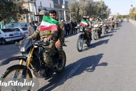 برگزاری رژه موتوری و خودرویی در شهرستان ریگان