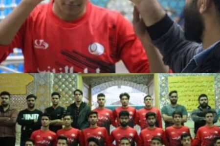 حضور بازیکن کوهبنانی تیم جوانان پردیس بافق در مسابقات کشوری