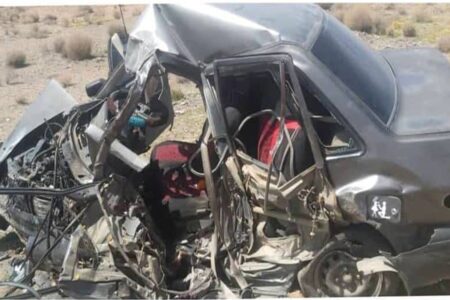 طی برخورد ۲ پراید در محور زرند به کوهبنان ۲ نفر کشته شدند
