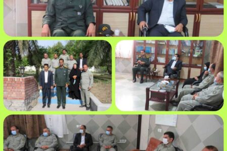 دیدار رئیس و پرسنل اداره حفاظت محیط زیست با فرمانده سپاه جیرفت به مناسبت روز پاسدار