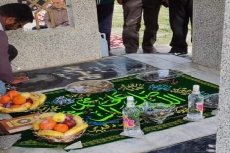 مزار شهید ابوذر طیرانی به مناسبت سالروز شهادتش غبارروبی شد