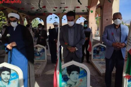 تجدید میثاق مسئولین شهرستان راین با آرمانهای شهدا
