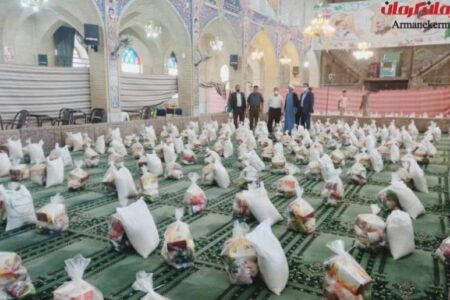 توزیع ۳۰۰ بسته معیشتی در راین