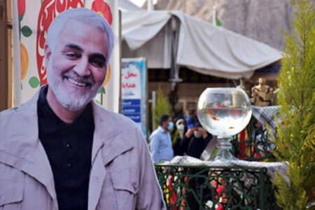 جشن تولد شهید حاج قاسم سلیمانی در گلزار شهدای کرمان