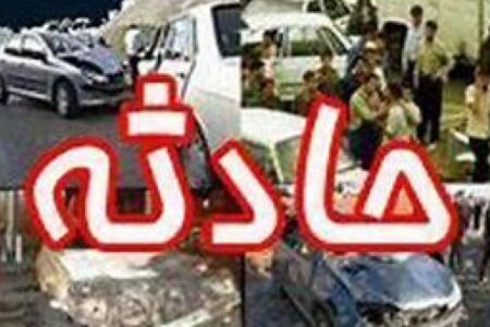 برخورد پژو ۴۰۵ با گاردریل در محور بردسیر به سیرجان
