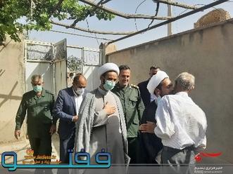 دیدار فرمانده سپاه شهرستان رفسنجان از خانواده شهدای روحانی بخش کشکوئیه رفسنجان