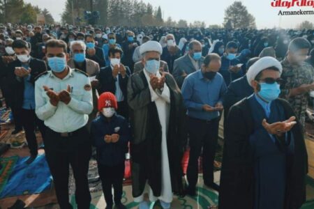 اقامه نماز عید سعید فطر در شهرستان راین