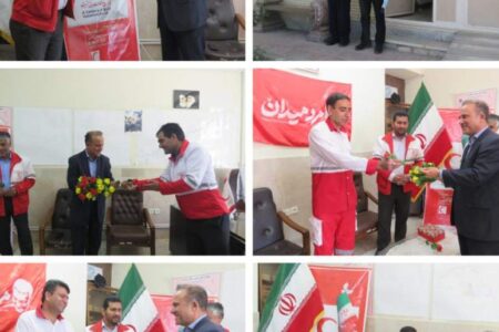 شهردار کوهبنان با اهدای شاخه گل از پرسنل جمعیت هلال احمر تجلیل کرد
