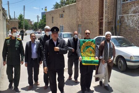 دیدار خادمان رضوی با خانواده شهید رجبی در کوهبنان