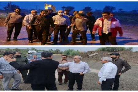 حضور میدانی استاندار در مناطق سیل زده استان