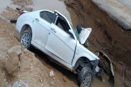 واژگونی دنا در سیلاب رفسنجان ۲ کشته برجا گذاشت