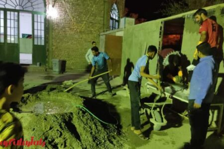 ساخت انبار و آشپزخانه شهدای گمنام شهداد به همت گروه جهادی