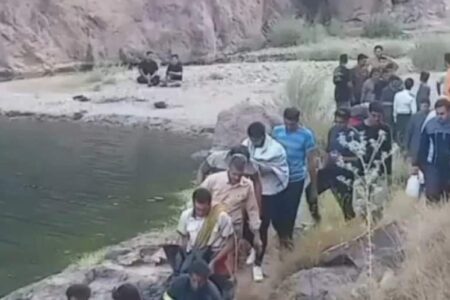 اعزام امدادگران هلال احمر راین در پی غرق شدن یک نفر در سد روستای گشیگان