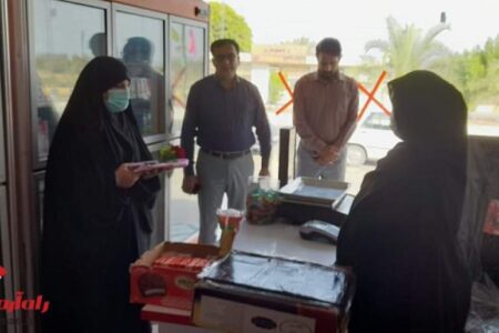 تجلیل از بانوان محجبه مغازه دار سطح شهر بخش آسمینون منوجان+تصاویر