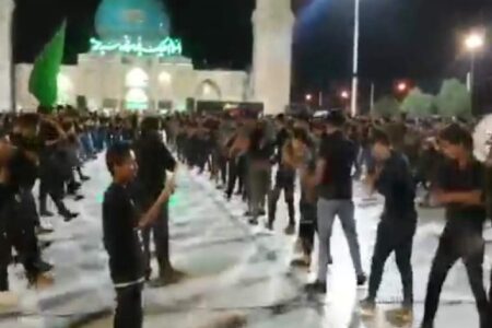 عزاداری نوجوانان بردسیری در سوگ نوجوان کربلا