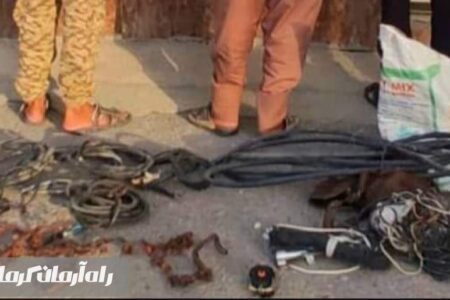 دستگیری سارقان سیم و کابل مخابرات در جیرفت
