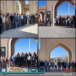 به مناسبت هفته دولت غبار روبی قبور مطهر شهداء توسط حوزه امام حسین (ع)ومسئولین شهر در گلزار شهداء گلباف