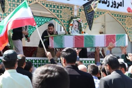 مراسم استقبال از ۳ شهید گمنام در کرمان+تصاویر