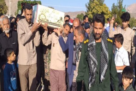 تشییع پیکر مطهر «شهید گمنام» در شهرستان کوهبنان