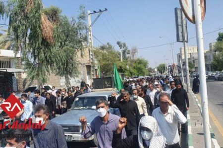 راهپیمایی مردم ولایت مدار منوجان علیه آشوب گران