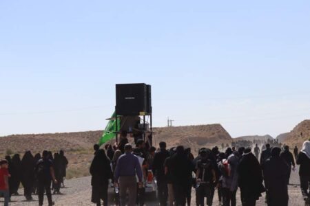 پیاده روی عاشقان ولایت در روز شهادت امام رضا(ع) در بافت برگزار شد