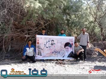 ساخت سیل بند در روستا گور راین توسط گروه جهادی شهید رسول خلیلی حوزه کربلا