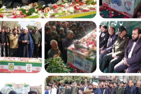 عکس های تلخ از خداحافظی فرزند با پدر شهیدش