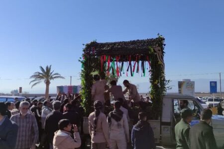 شهرستان‌های بم و نرماشیر ۲ شهید گمنام را در آغوش گرفتند