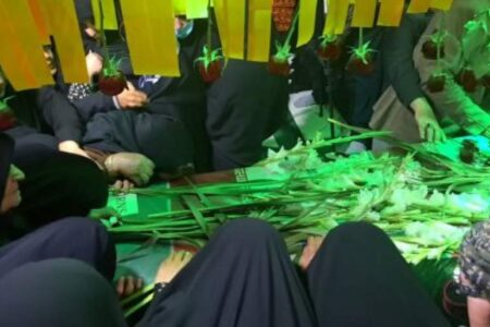 ناله های مادر سردار شهید بادپا در کنار پیکر مطهر شهید گمنام + فیلم