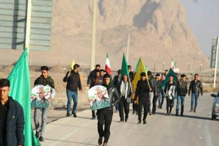 پیاده روی زائران سالروز شهادت سیدالشهدای جبهه مقاومت از راور