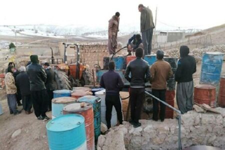 زمستان و صف‌های بی‌پایان سوخت در جنوب کرمان