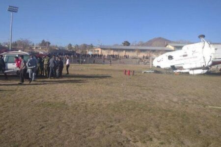 لحظه سقوط بالگرد حامل وزیر ورزش