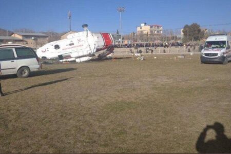 تصویر داخل کابین بالگرد حامل وزیر ورزش قبل از سقوط