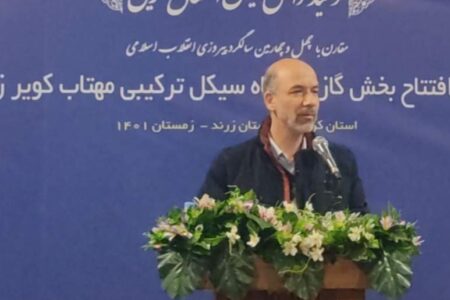 بخش گاز نیروگاه سیکل ترکیبی«مهتاب کویر»زرند افتتاح شد