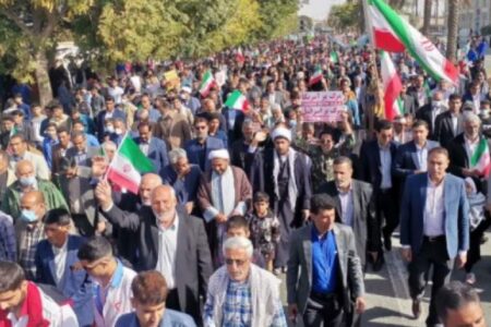 برگزاری راهپیمایی ۲۲ بهمن در کهنوج