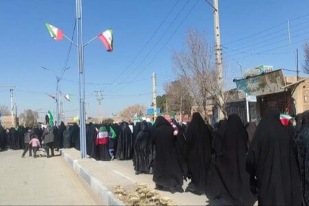 برگزاری مراسم راهپیمایی ۲۲ بهمن در شهر زنگی آباد