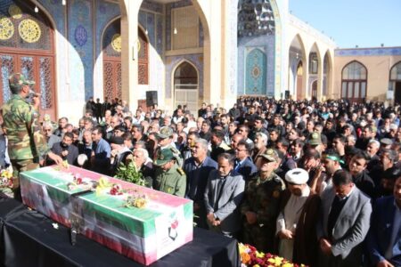 پیکر مطهر شهید ارتش در رفسنجان تشییع شد