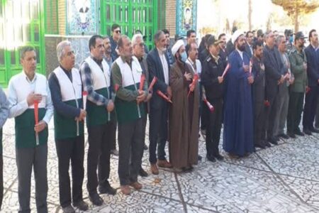 گلباران قبور مطهر شهدای کوهبنان همزمان با آغاز هفته مقاومت