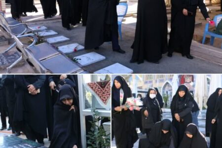 ادای احترام معاون امور زنان و خانواده رئیس جمهور به شهدای حادثه تروریستی کرمان