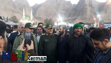 بازدید سردار غلامرضا سلیمانی از موکبهای خدمت رسانی زائرین حاج قاسم