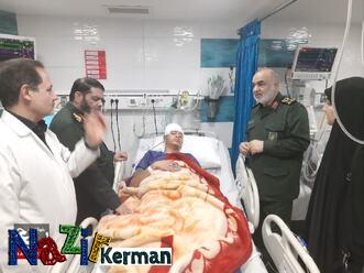 تصاویری از عیادت سردار سلامی و سردار معروفی از مجروحان جنایت تروریستی