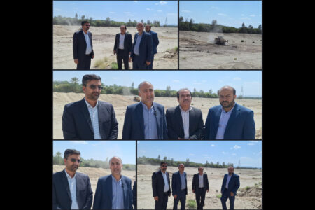 از عملیات لایروبی رودخانه‌های فصلی عنبرآباد بازدید شد