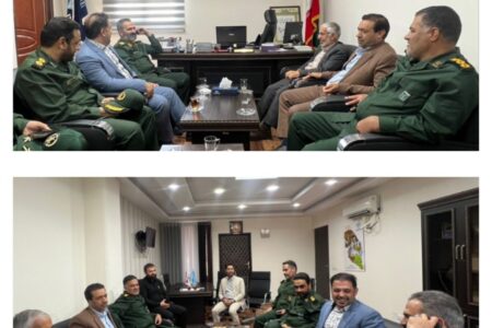 دیدار فرمانده سپاه جیرفت با سرپرست اداره‌کل دامپزشکی