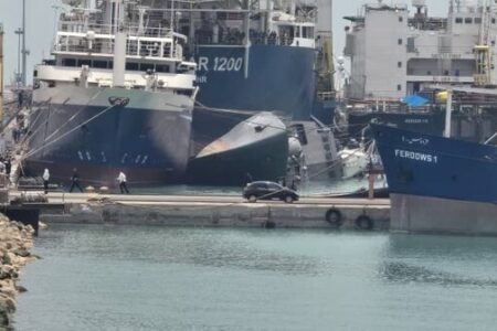 سانحه ناو‌چه جنگی سهند در بندرعباس، چند مجروح برجای گذاشت