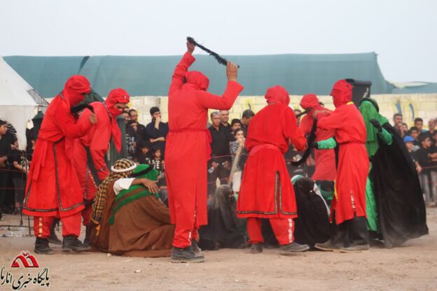 تصاویری از تعزیه قتلگاه عصر عاشورا در انار