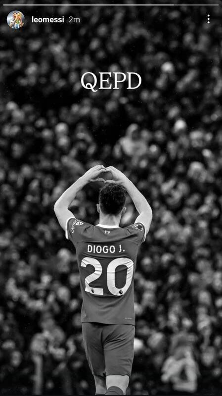 عکس/ واکنش لیونل مسی به درگذشت دیوگو ژوتا