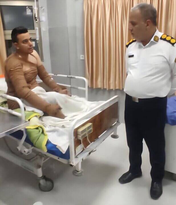 جزئیات حادثه آتش‌ زدن مأمور پلیس راه در مشهد + عکس
